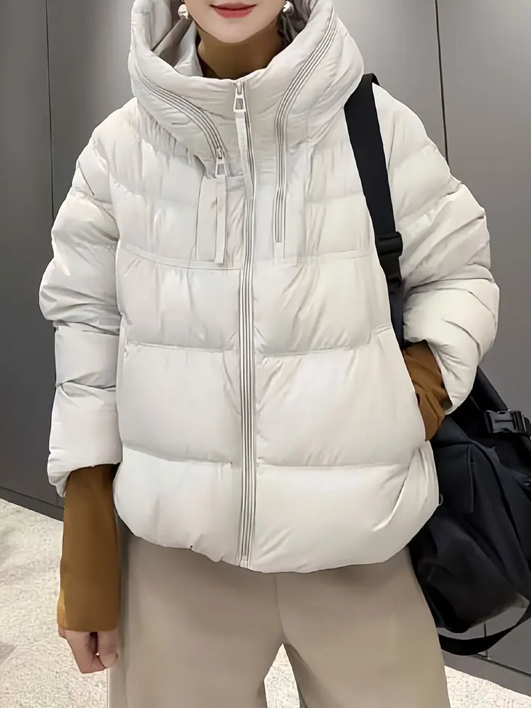 Новая зимняя куртка-пуховик с оригинальным дизайном, женская, на молнии, теплая, повседневная, однотонная, утепленная, из хлопка
Новая зимняя куртка-пуховик с оригинальным дизайном, женская, на молнии, теплая, повседневная, однотонная, утепленная, из хлопка