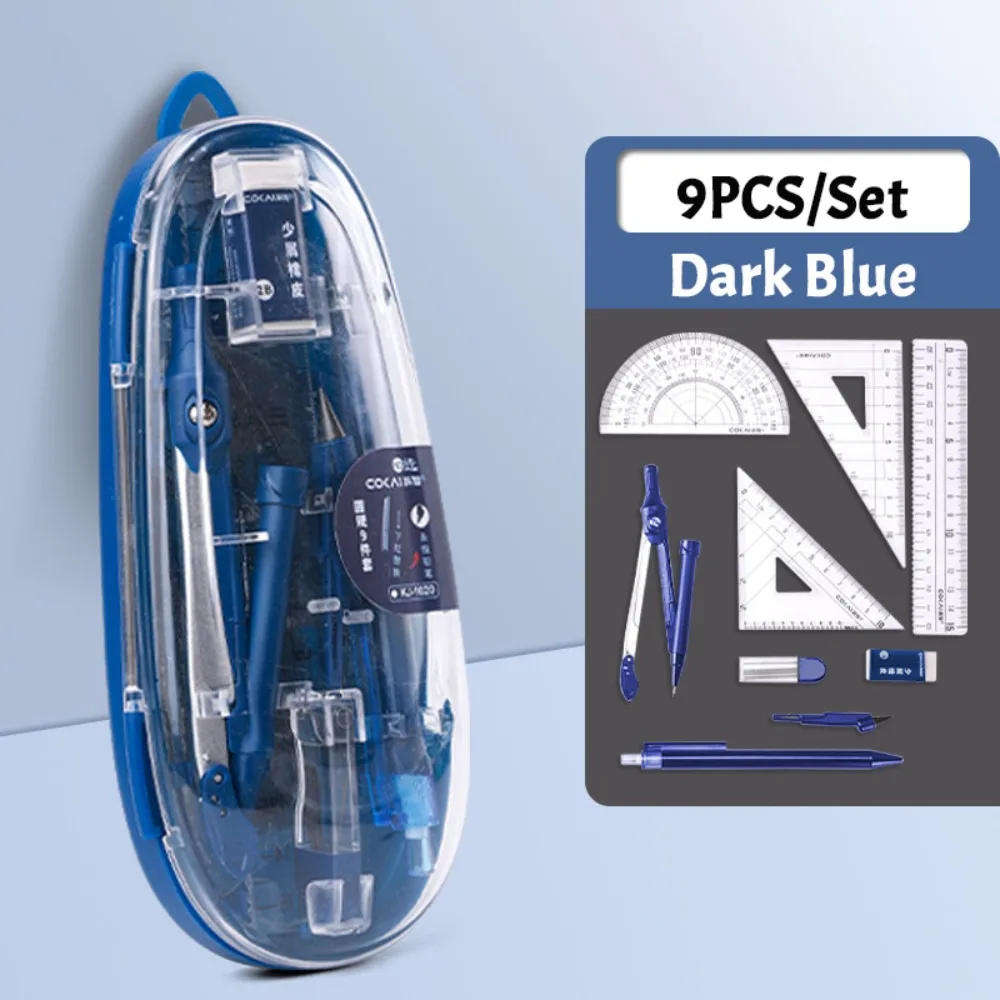 3/9PCS High Quality Transparent Ruler Set Eraser Set Square Protractor Mechanical Pencil Plastic Measuring Ruler School Office
3/9PCS High Quality Transparent Ruler Set Eraser Set Square Protractor Mechanical Pencil Plastic Measuring Ruler School Office