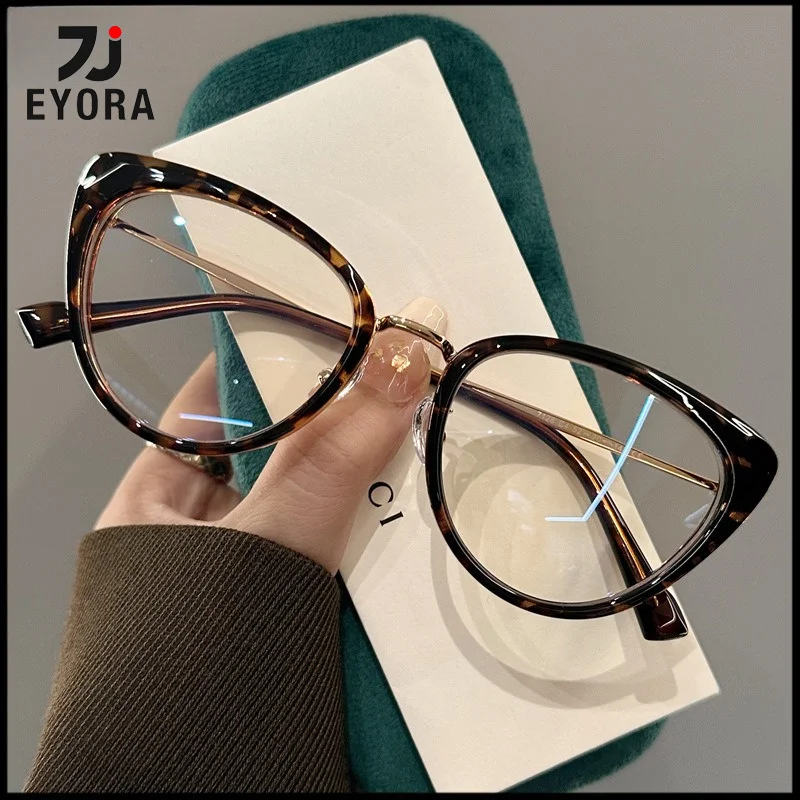 EYORA Ultra-light TR Cat Eye Reading Glasses for Women Anti Blue Light Photochromic Glasses Optical Lenses with Prescription
EYORA Ultra-light TR Cat Eye Reading Glasses for Women Anti Blue Light Photochromic Glasses Optical Lenses with Prescription