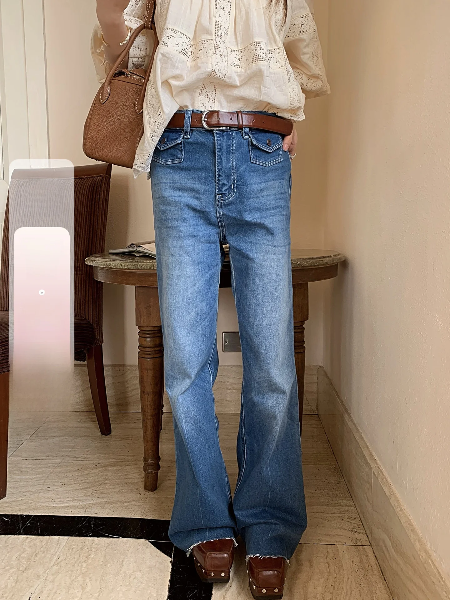 Handmade Washed Hem Denim Jeans Women Straight Leg High Waist Slim Fit Spring Fashion Ladies Premium Quality IUIU AJing Home
Handmade Washed Hem Denim Jeans Women Straight Leg High Waist Slim Fit Spring Fashion Ladies Premium Quality IUIU AJing Home