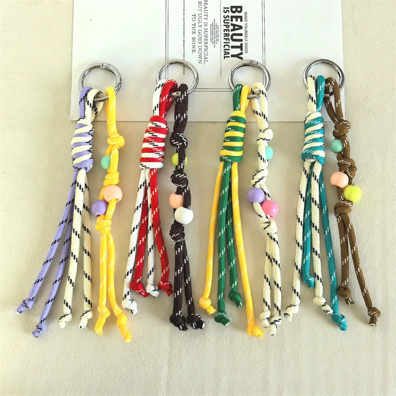 New Creative Ins Wind Woven Color Rope Buckle Pendant Girl Versatile Contrasting Color Couple Backpack Pendant Keychain Lanyard
New Creative Ins Wind Woven Color Rope Buckle Pendant Girl Versatile Contrasting Color Couple Backpack Pendant Keychain Lanyard