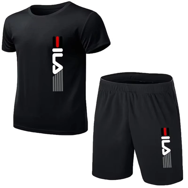 Summer Men's Fashion Simple Fitness Two-piece Oversized Fashion Short Sleeve and Shorts Sets Size Casual Sportswear Men's Suit
Summer Men's Fashion Simple Fitness Two-piece Oversized Fashion Short Sleeve and Shorts Sets Size Casual Sportswear Men's Suit