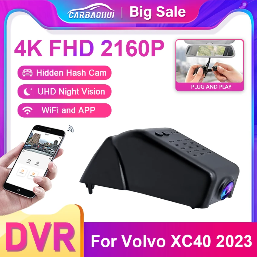 Для Volvo XC40 2021 2022 2023 2024 Передняя и задняя видеорегистратор 4K для автомобильной камеры, видеорегистратора, WIFI, автомобильного видеорегистратора, записывающие устройства
Для Volvo XC40 2021 2022 2023 2024 Передняя и задняя видеорегистратор 4K для автомобильной камеры, видеорегистратора, WIFI, автомобильного видеорегистратора, записывающие устройства