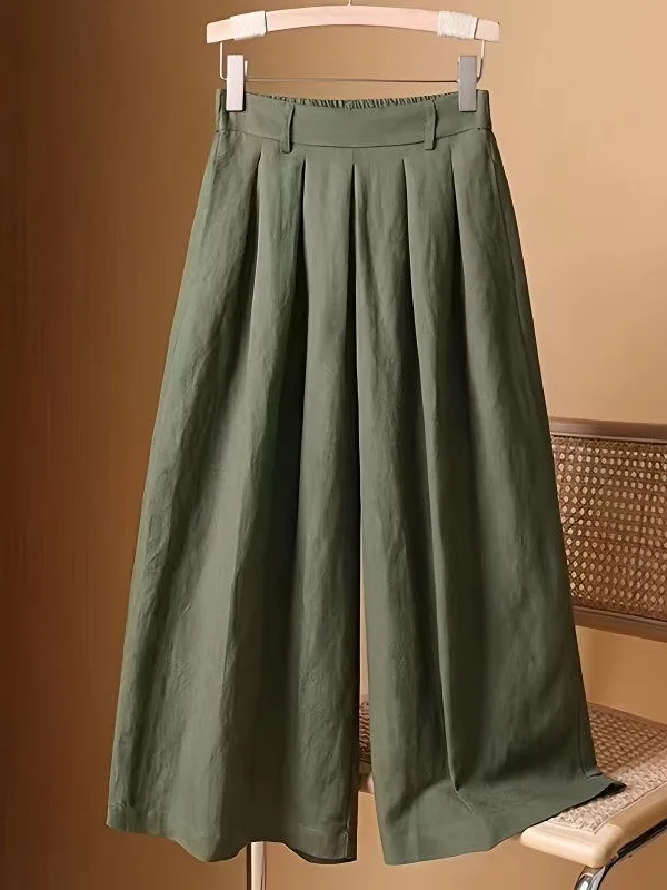 Summer New Loose Pleated Seven-Five Cotton-Linen Thin High Waist Slim Wide Leg Pants Skirt Pants Casual Style plus Size Women...
Summer New Loose Pleated Seven-Five Cotton-Linen Thin High Waist Slim Wide Leg Pants Skirt Pants Casual Style plus Size Women...