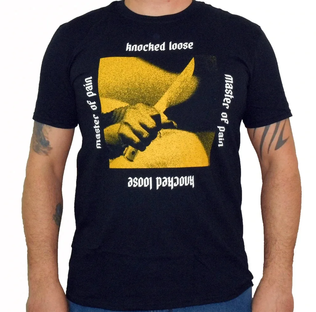 KNOCKED LOOSE Master of Pain T-Shirt Men's and Women's Short Sleeve Luxury Brand T-shirt Sports Tops Vintage Street Y2k Clothing
KNOCKED LOOSE Master of Pain T-Shirt Men's and Women's Short Sleeve Luxury Brand T-shirt Sports Tops Vintage Street Y2k Clothing