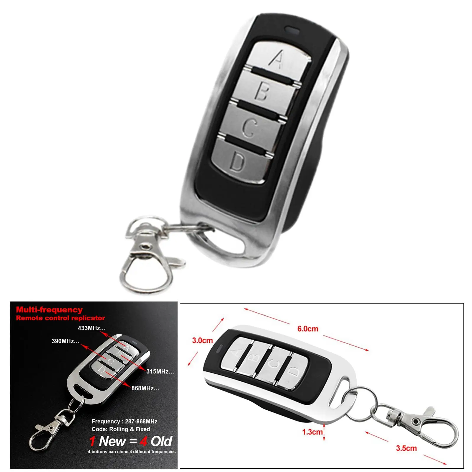Universal Garage Door Remote Control, Replacement for Chamberlain 287,300 ,310 ,315, 315.5 ,330 Button
Universal Garage Door Remote Control, Replacement for Chamberlain 287,300 ,310 ,315, 315.5 ,330 Button
