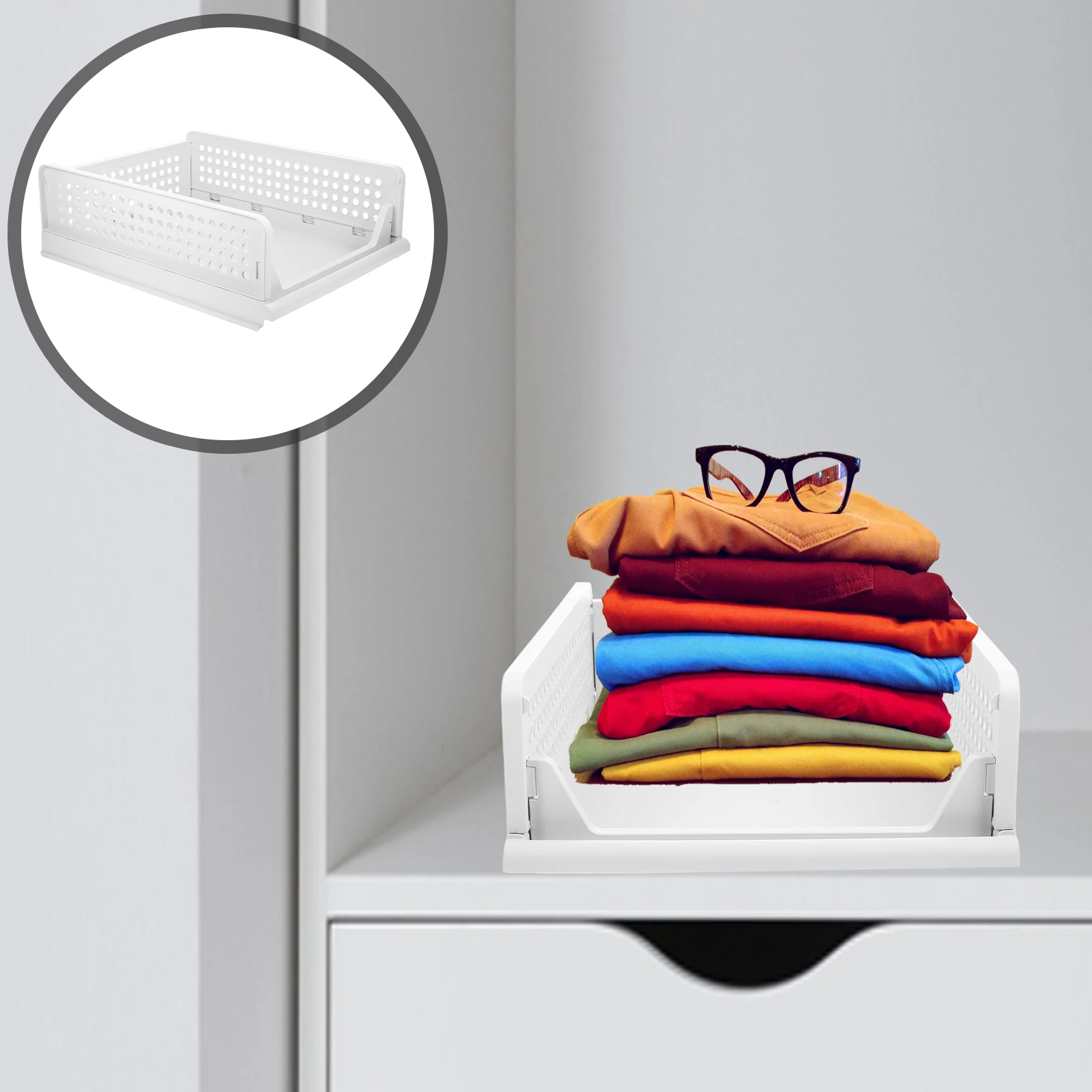 1pc Drawer Type Clothes Storage Box 43X14X32.3Cm Partition Pulling Organizer Stackable Ventilated Shirts Pants T-Shirts Collared
1pc Drawer Type Clothes Storage Box 43X14X32.3Cm Partition Pulling Organizer Stackable Ventilated Shirts Pants T-Shirts Collared