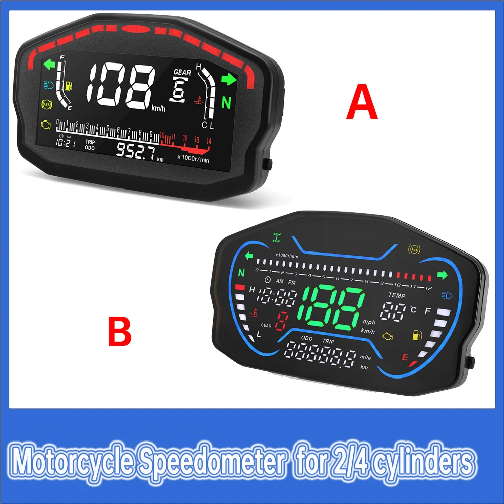 Motorcycle Instrument Assembly Moto Speedometer with Odemeter Tachometer fuel gauge water temperature gauge for 2/4 cylinders
Motorcycle Instrument Assembly Moto Speedometer with Odemeter Tachometer fuel gauge water temperature gauge for 2/4 cylinders