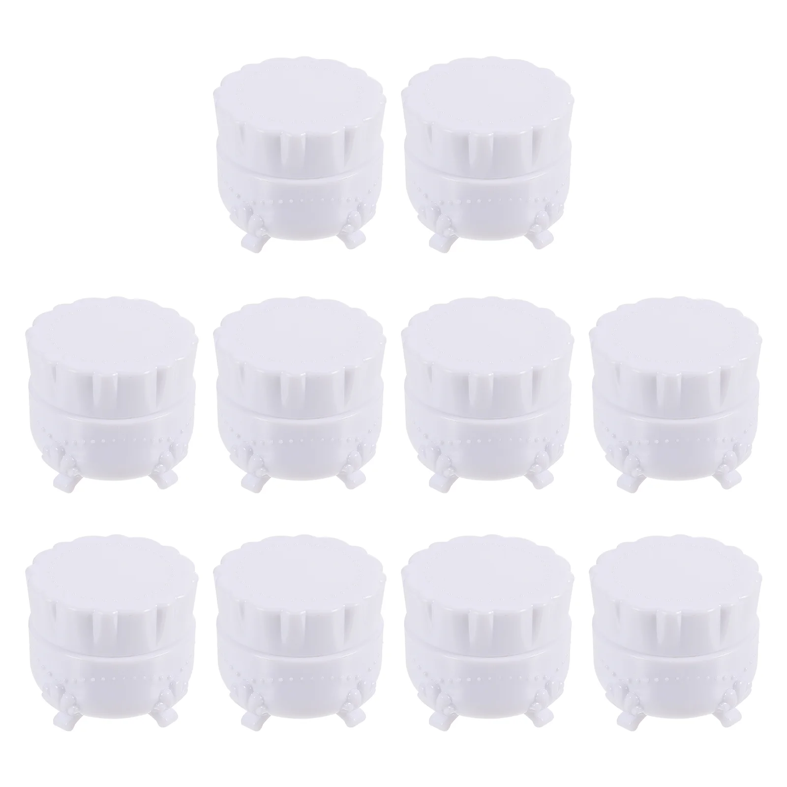 10 Pcs Four Foot Cream Container Exquisite Lightweight Use Elegant Carved Pattern Dust Water Resistant Reusable
10 Pcs Four Foot Cream Container Exquisite Lightweight Use Elegant Carved Pattern Dust Water Resistant Reusable