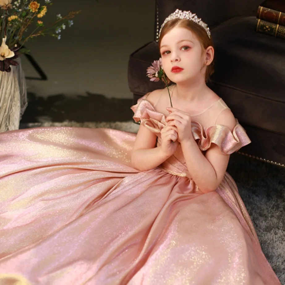 Flower Girl Dresses Glitter Fabric A-LINE O-Neck Floor-Length Kids Princess Girls Wedding Birthday First Communion Party Dress
Flower Girl Dresses Glitter Fabric A-LINE O-Neck Floor-Length Kids Princess Girls Wedding Birthday First Communion Party Dress