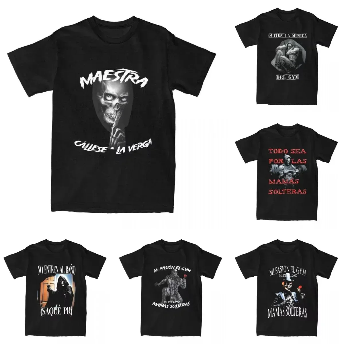 Women T-Shirt Funny Skeleton Tshirts Fashion Maestra callese a la verga Summer Tees Awesome Casual Cotton Clothing Gift Idea Top
Women T-Shirt Funny Skeleton Tshirts Fashion Maestra callese a la verga Summer Tees Awesome Casual Cotton Clothing Gift Idea Top