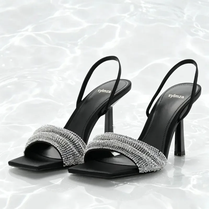 Luxury Designer High Heel Sandal Women Sparkling Rhinestone Embellished Heels Sexy Open Toe Wedding Bridal Shoe Zapatos De Mujer
Luxury Designer High Heel Sandal Women Sparkling Rhinestone Embellished Heels Sexy Open Toe Wedding Bridal Shoe Zapatos De Mujer