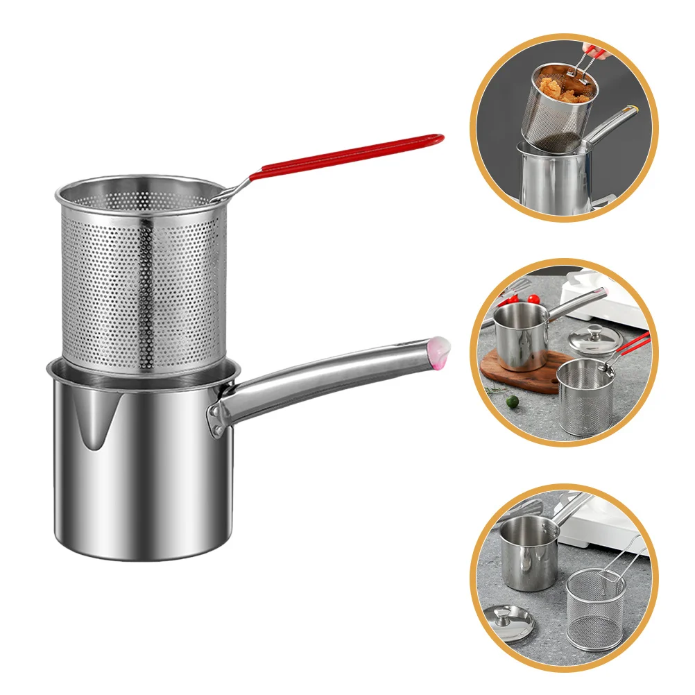 Stainless Steel Deep Fryer Pot Mini Frying Nonstick Heat Resistant Lightweight For Oil Cooking Easy Cleaning Metal Frying Pan
Stainless Steel Deep Fryer Pot Mini Frying Nonstick Heat Resistant Lightweight For Oil Cooking Easy Cleaning Metal Frying Pan