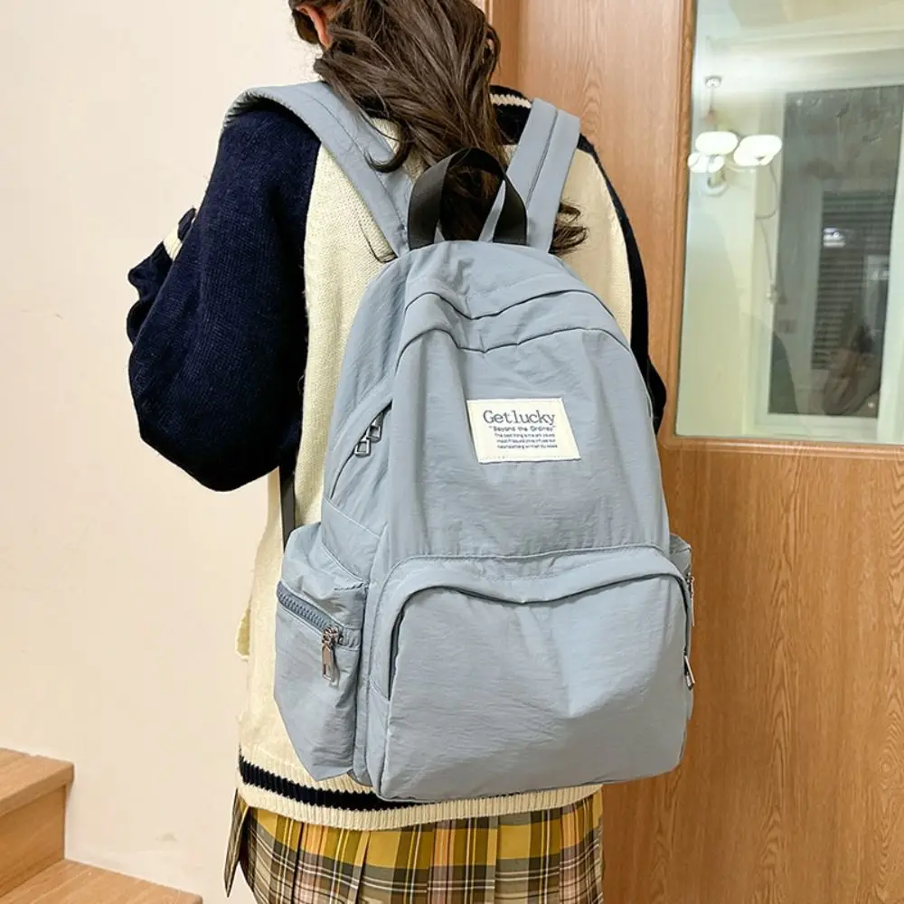 Fashion Lightweight Travel Backpack Korean Style Nylon Solid Color Backpack Waterproof Large Capacity Student Schoolbag Outdoor
Fashion Lightweight Travel Backpack Korean Style Nylon Solid Color Backpack Waterproof Large Capacity Student Schoolbag Outdoor