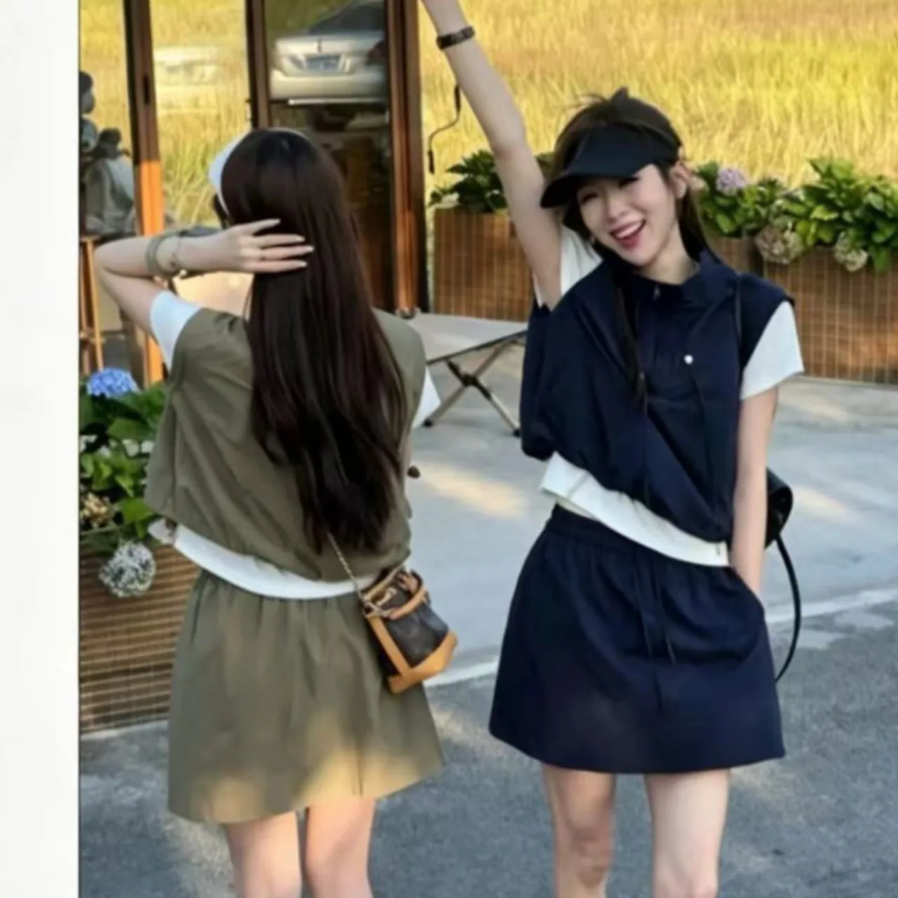 2026 Summer New Korean Style Lazy Versatile Slimming Short Sleeve Top Short Skirt Two-Piece Set Breathable Lightweight High W...
2026 Summer New Korean Style Lazy Versatile Slimming Short Sleeve Top Short Skirt Two-Piece Set Breathable Lightweight High W...