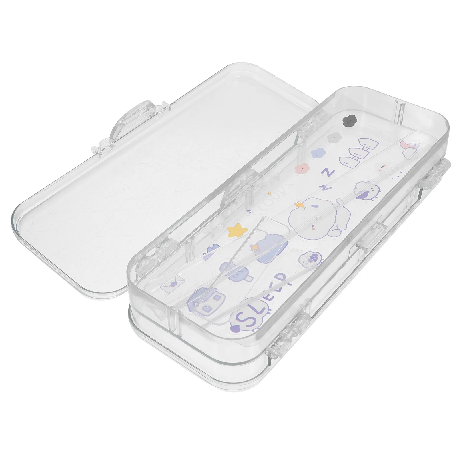 Pen Box Stationery Large Capacity Case Clear Pencil Plastic Organizer Container Double Layer
Pen Box Stationery Large Capacity Case Clear Pencil Plastic Organizer Container Double Layer