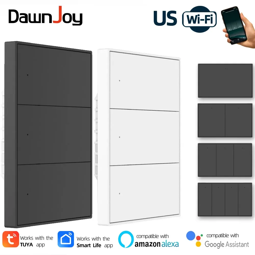 Wifi smart switch wall light US/110V/220V Micro-button switch Black White app remote control timing voice with alexa googlehome
Wifi smart switch wall light US/110V/220V Micro-button switch Black White app remote control timing voice with alexa googlehome