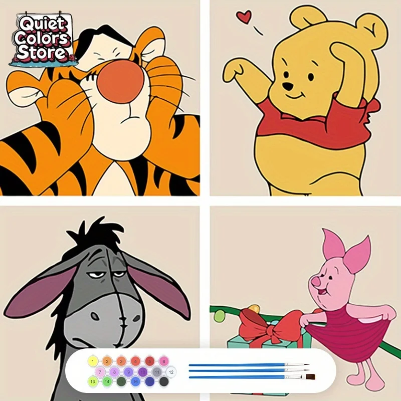 (Магазин Quiet Colors) Набор для рисования по номерам для взрослых, 1 шт. — Дисней: Микки, Минни и друзья, комплект из 4 картин, простой в использовании для спальни, гостиной
(Магазин Quiet Colors) Набор для рисования по номерам для взрослых, 1 шт. — Дисней: Микки, Минни и друзья, комплект из 4 картин, простой в использовании для спальни, гостиной