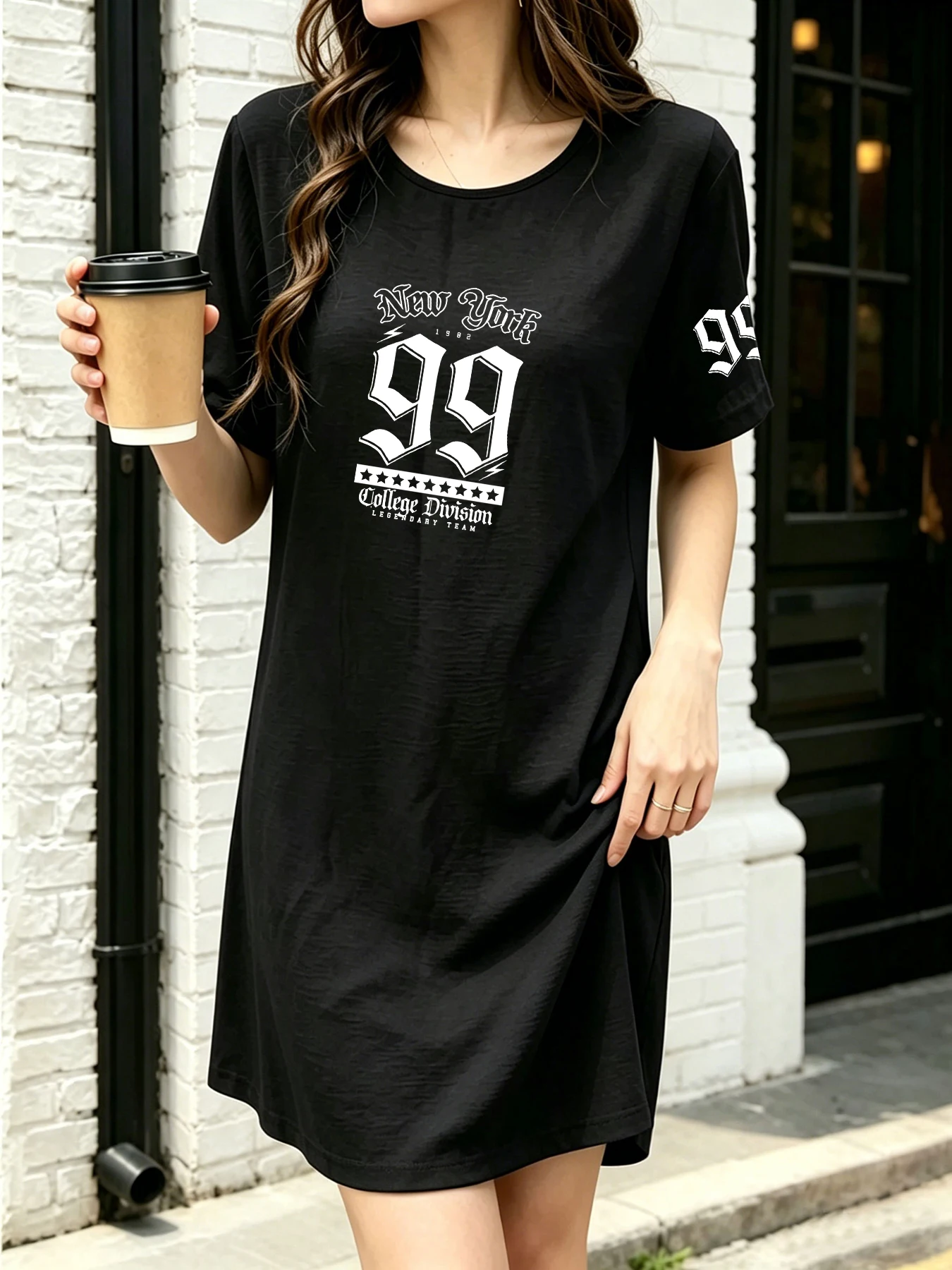 Summer Thin Breathable American-Style T-Shirt Dress New York 99 Digital Print Loose Mid-Length Dress Retro Style
Summer Thin Breathable American-Style T-Shirt Dress New York 99 Digital Print Loose Mid-Length Dress Retro Style
