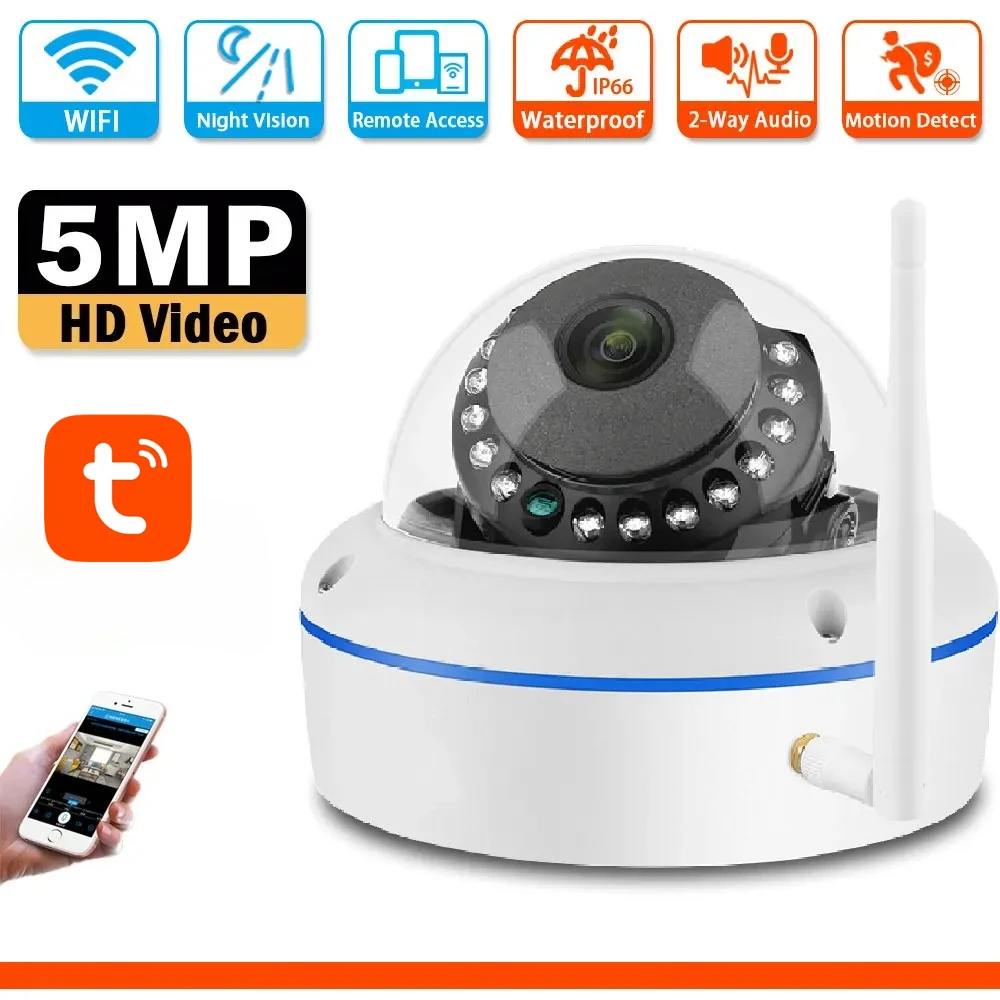 Smart Life 5MP Wifi Video Surveillance Camera Outdoor Watarproof CCTV Ceiling Security Camera Camera Audio Record Tuya IP Cam
Smart Life 5MP Wifi Video Surveillance Camera Outdoor Watarproof CCTV Ceiling Security Camera Camera Audio Record Tuya IP Cam