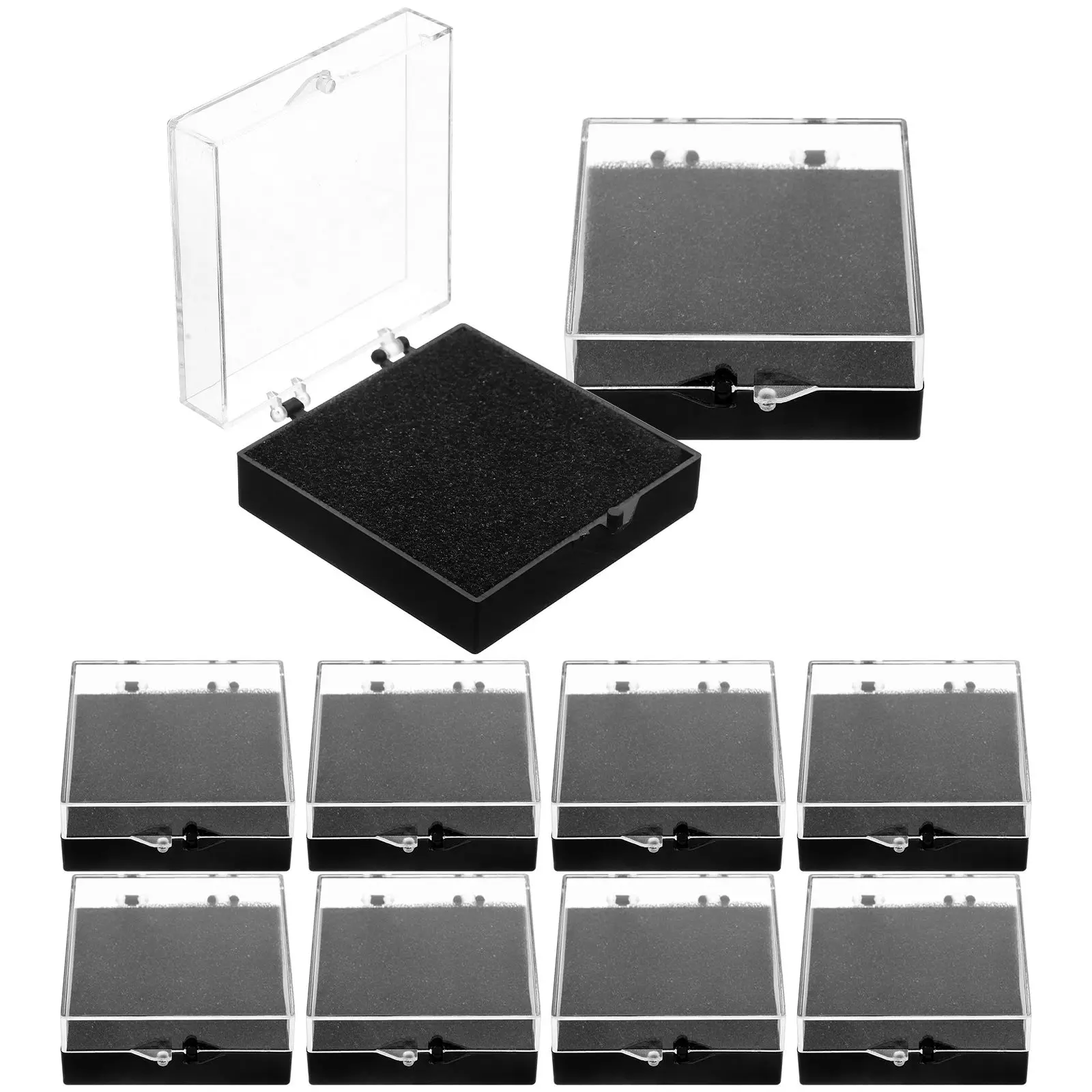10 Pcs Display Box 56x56x22mm Black Sponge Storage Cases for Lapel Pins Badges Jewelry Gifts ganizers Collectibles
10 Pcs Display Box 56x56x22mm Black Sponge Storage Cases for Lapel Pins Badges Jewelry Gifts ganizers Collectibles