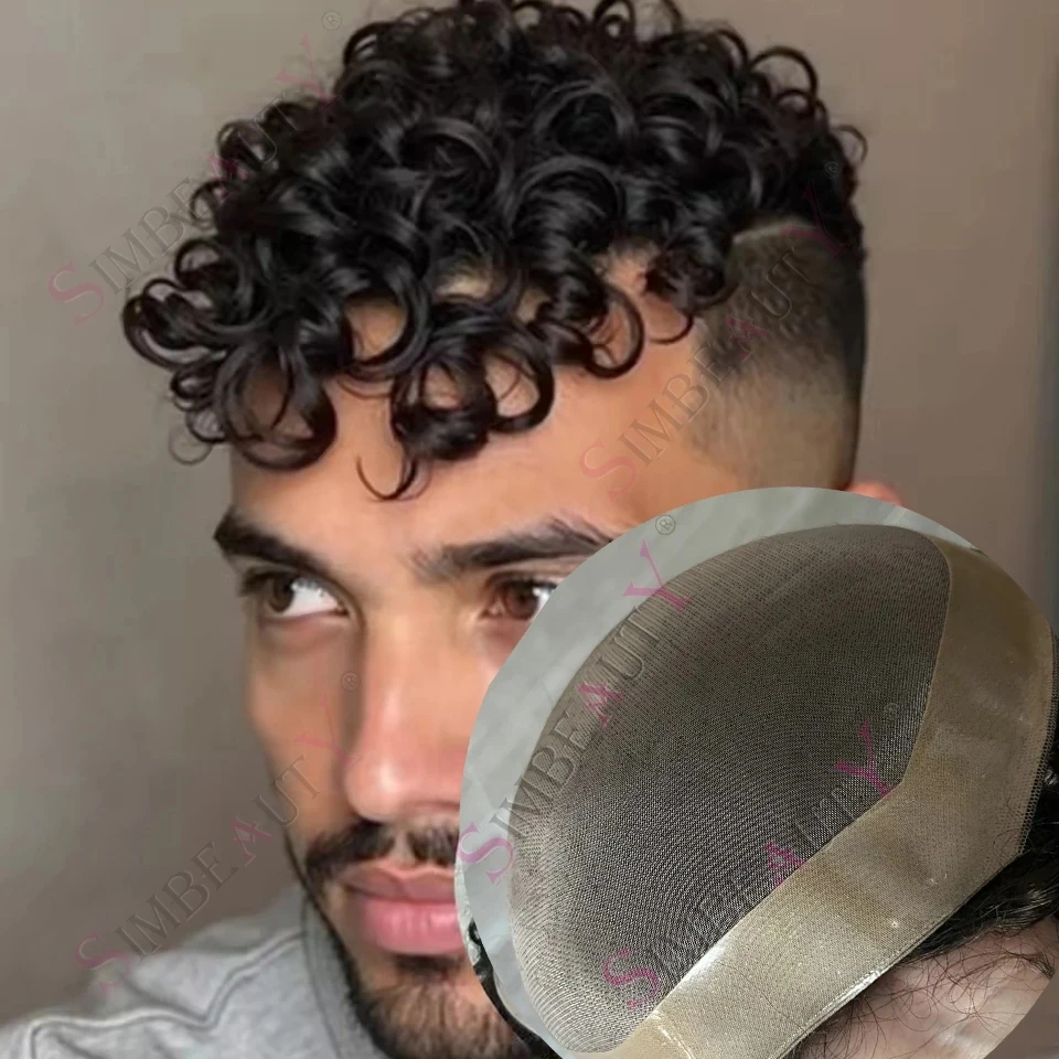 18mm/15mm Curly Durable Mono Mesh Lace PU Toupee For Bald Men Brown Black Human Hair Breathable Capillary Prosthesis System Wig
18mm/15mm Curly Durable Mono Mesh Lace PU Toupee For Bald Men Brown Black Human Hair Breathable Capillary Prosthesis System Wig