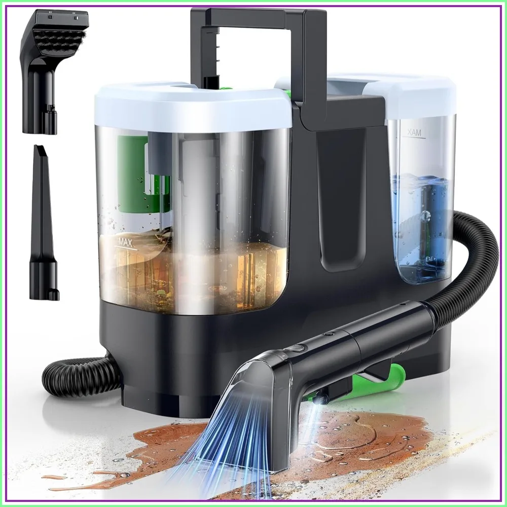 18Kpa Portable Carpet & Upholstery Cleaner for Deep Stain Removal, Pet Accidents, Area Rugs, Stairs, Car Upholstery & Couches, with Tools & Self-Cleaning
18Kpa Portable Carpet & Upholstery Cleaner for Deep Stain Removal, Pet Accidents, Area Rugs, Stairs, Car Upholstery & Couches, with Tools & Self-Cleaning