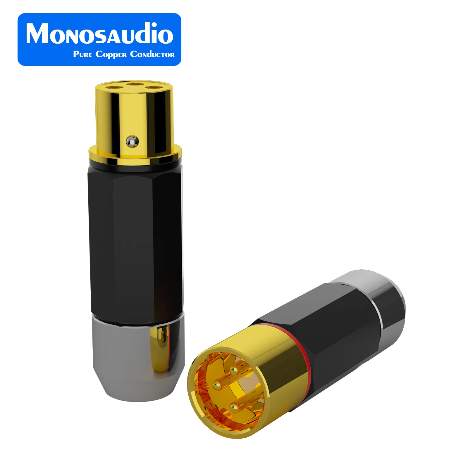 Monosaudio XMF709G Gold Plated 4N Pure Copper 3 Pin Screwed XLR Connector No-solder Plug DIY HIFI Audio Video XLR Balanced Cable
Monosaudio XMF709G Gold Plated 4N Pure Copper 3 Pin Screwed XLR Connector No-solder Plug DIY HIFI Audio Video XLR Balanced Cable