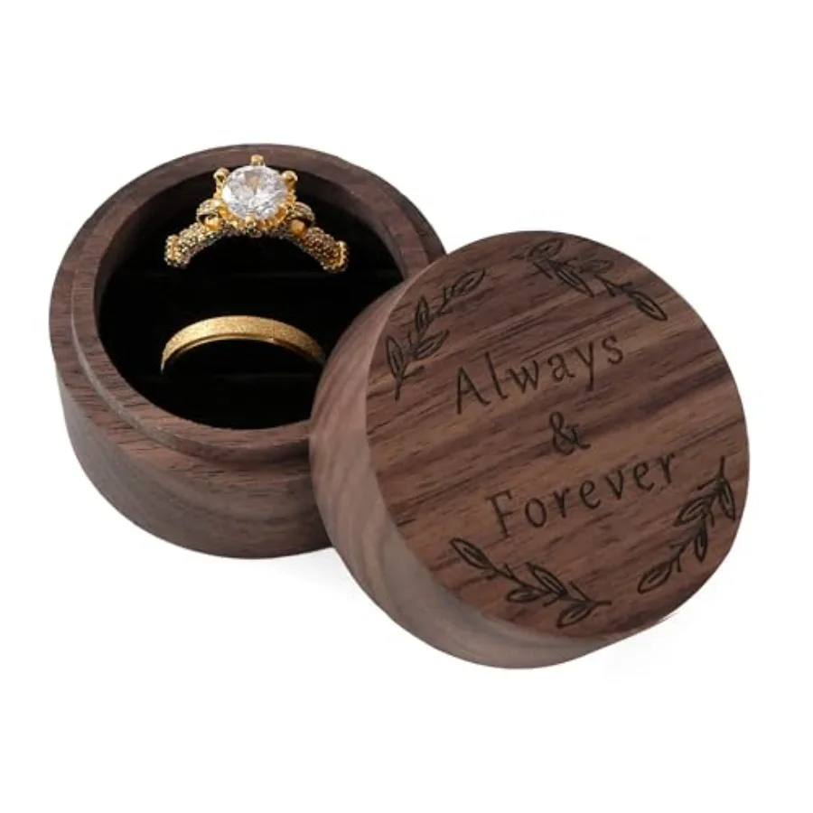 Ring Box, Wooden Ring Boxes and Ring Holder Portable Jewelry Case Premium Gift for Weddings, Engagements, Anniversaries, and Bi
Ring Box, Wooden Ring Boxes and Ring Holder Portable Jewelry Case Premium Gift for Weddings, Engagements, Anniversaries, and Bi