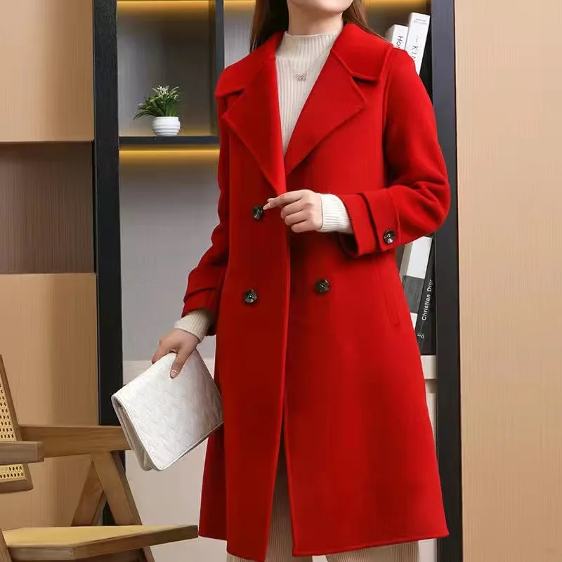 Women Wool Coat Warm Winter Cashmere Jacket 2024 New Elegant Vintage Long Wool Blends Coats Female High Quality 9 Colors
Women Wool Coat Warm Winter Cashmere Jacket 2024 New Elegant Vintage Long Wool Blends Coats Female High Quality 9 Colors