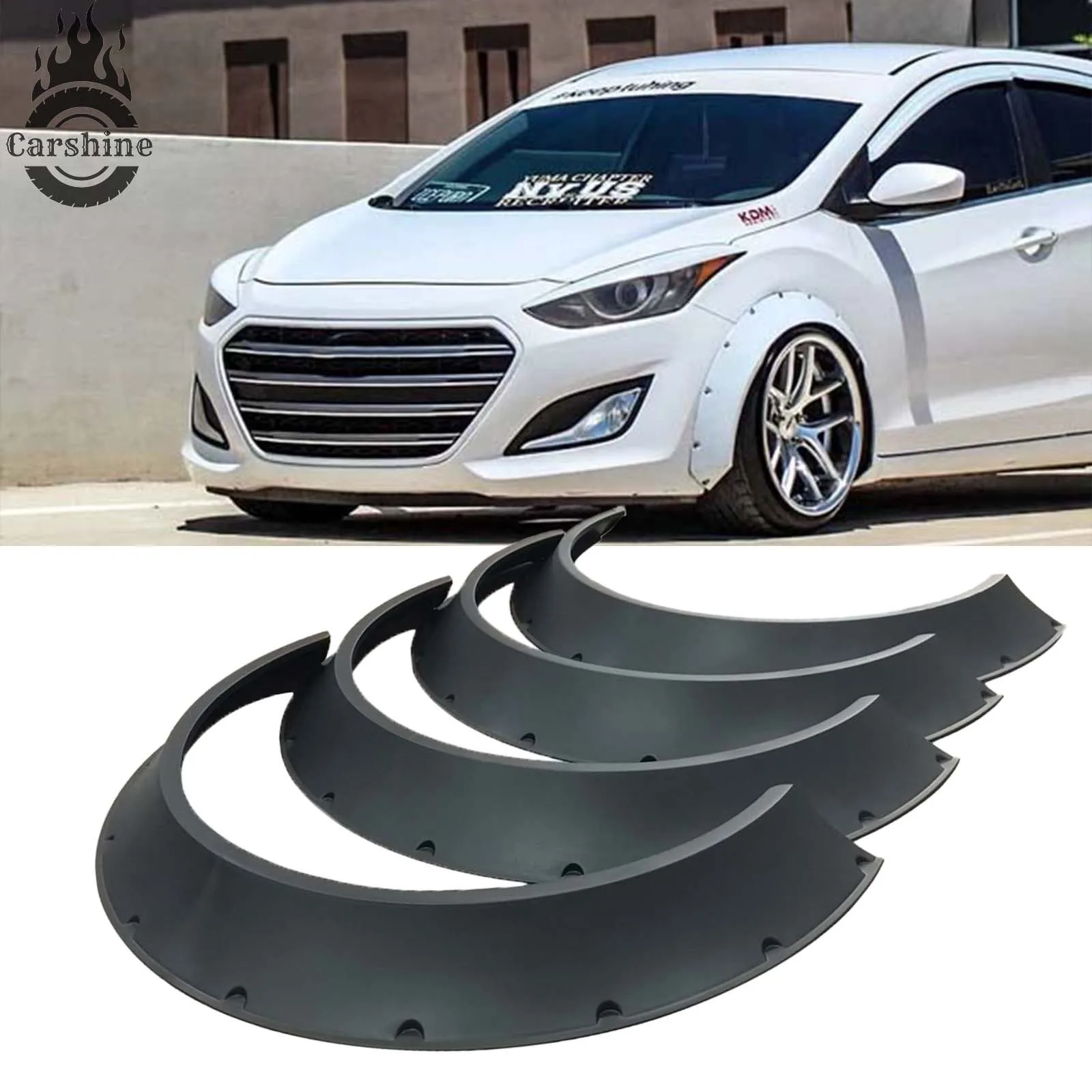 For Hyundai Elantra 2013 Fender Flares Wheel Arches Flexible Wide Body Kit 4PCS
For Hyundai Elantra 2013 Fender Flares Wheel Arches Flexible Wide Body Kit 4PCS