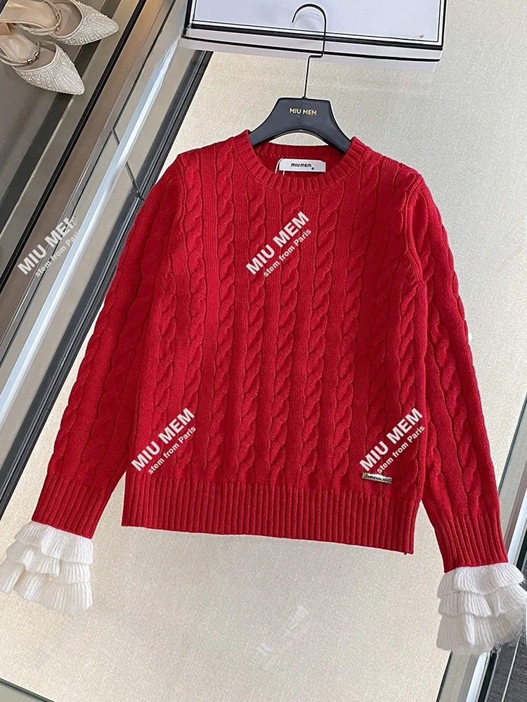 Miumem Premium Winter Knitted Sweater with Lace Pattern Simple Sle Commute Regular Fit Long Sve Low round Ne Top
Miumem Premium Winter Knitted Sweater with Lace Pattern Simple Sle Commute Regular Fit Long Sve Low round Ne Top