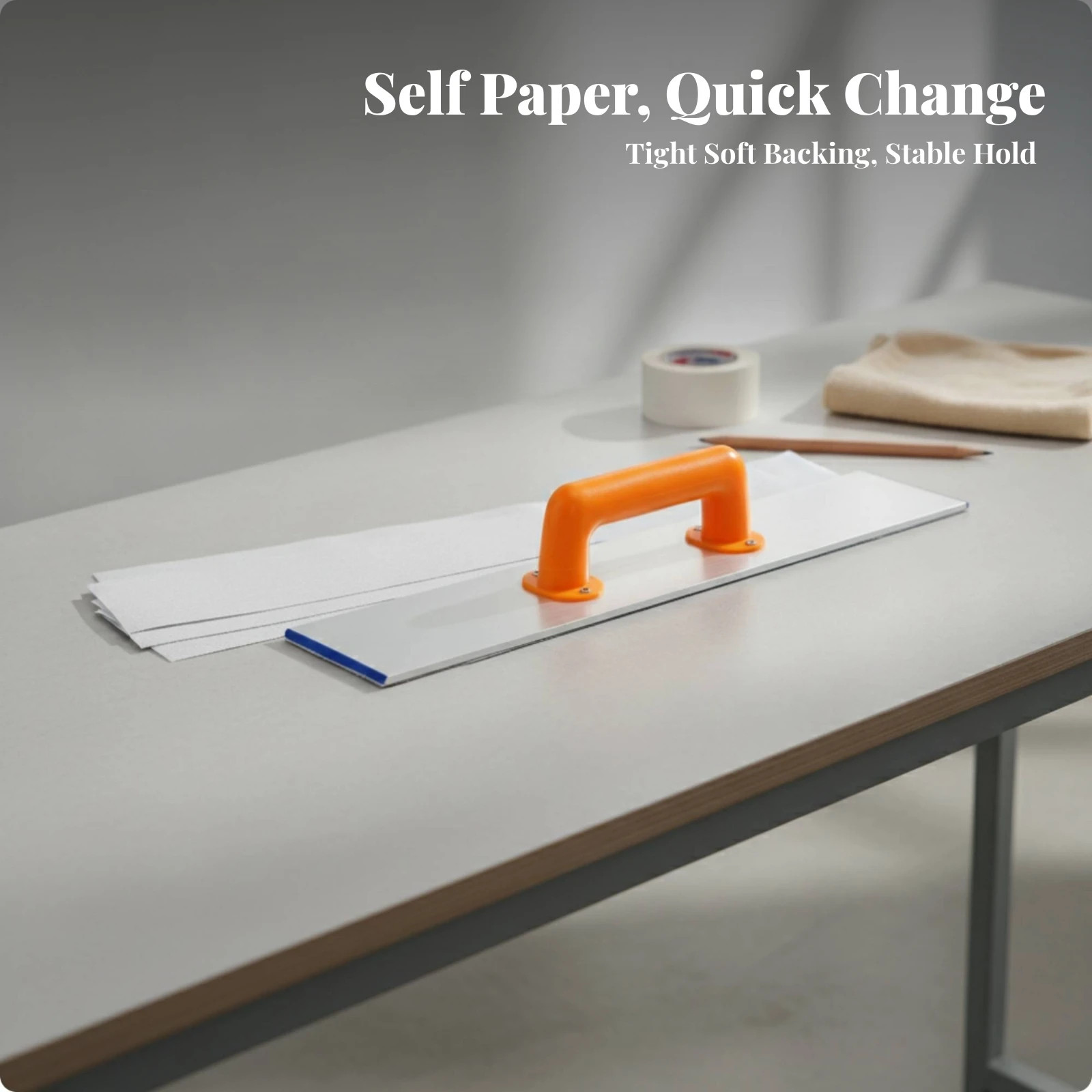 Aluminum Sanding Frame 150-Grit Self-Adhesive Sanding Block Hand Tool Orange Handle Flat
Aluminum Sanding Frame 150-Grit Self-Adhesive Sanding Block Hand Tool Orange Handle Flat