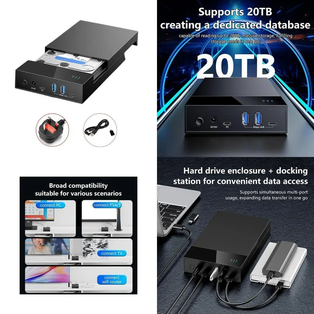 31ba 3,5 "и 2,5" корпуса SSD USB3.0 Дело с док -станцией для 3,5/2,5 дюйма 
31ba 3,5 "и 2,5" корпуса SSD USB3.0 Дело с док -станцией для 3,5/2,5 дюйма