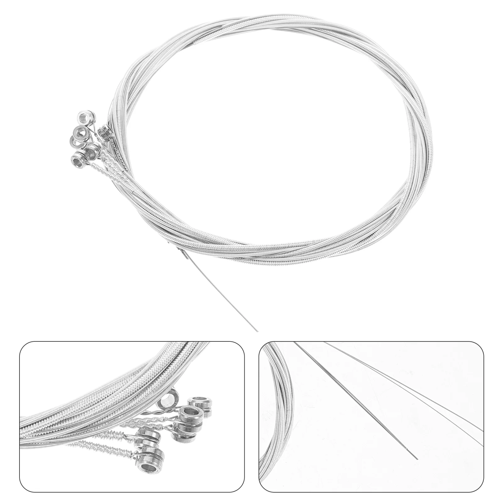 6 Pcs Silver Plated Guitar Strings Acoustic Instrument Parts Lasting Easy Replace Rust Resistant Coating Acoustic
6 Pcs Silver Plated Guitar Strings Acoustic Instrument Parts Lasting Easy Replace Rust Resistant Coating Acoustic
