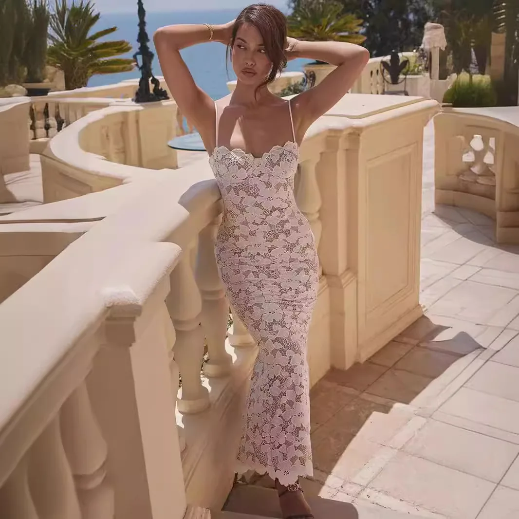 Sexy Flower Pattern Long Dress Woman Elegant Floral Lace Mesh Summer 2024 Luxury Hollow Out Dresses Evening Party Robes
Sexy Flower Pattern Long Dress Woman Elegant Floral Lace Mesh Summer 2024 Luxury Hollow Out Dresses Evening Party Robes
