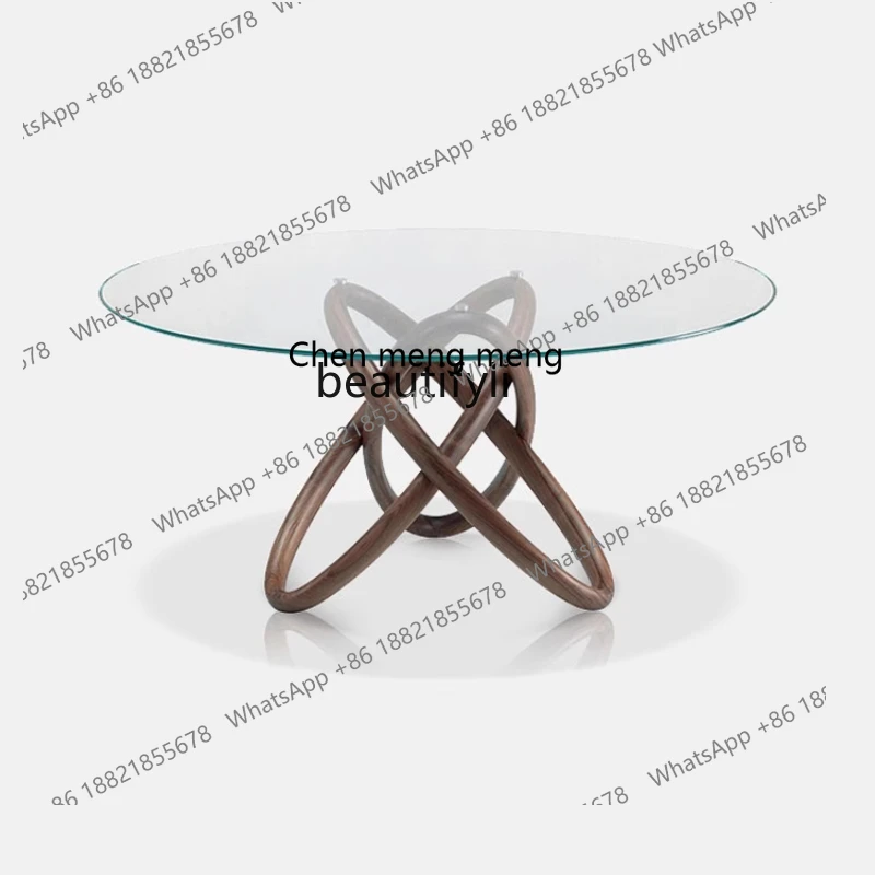 Black Walnut Wood Table Nordic Modern Minimalist Tempered Glass round Table Italian Minimalist Household round Dining Table
Black Walnut Wood Table Nordic Modern Minimalist Tempered Glass round Table Italian Minimalist Household round Dining Table