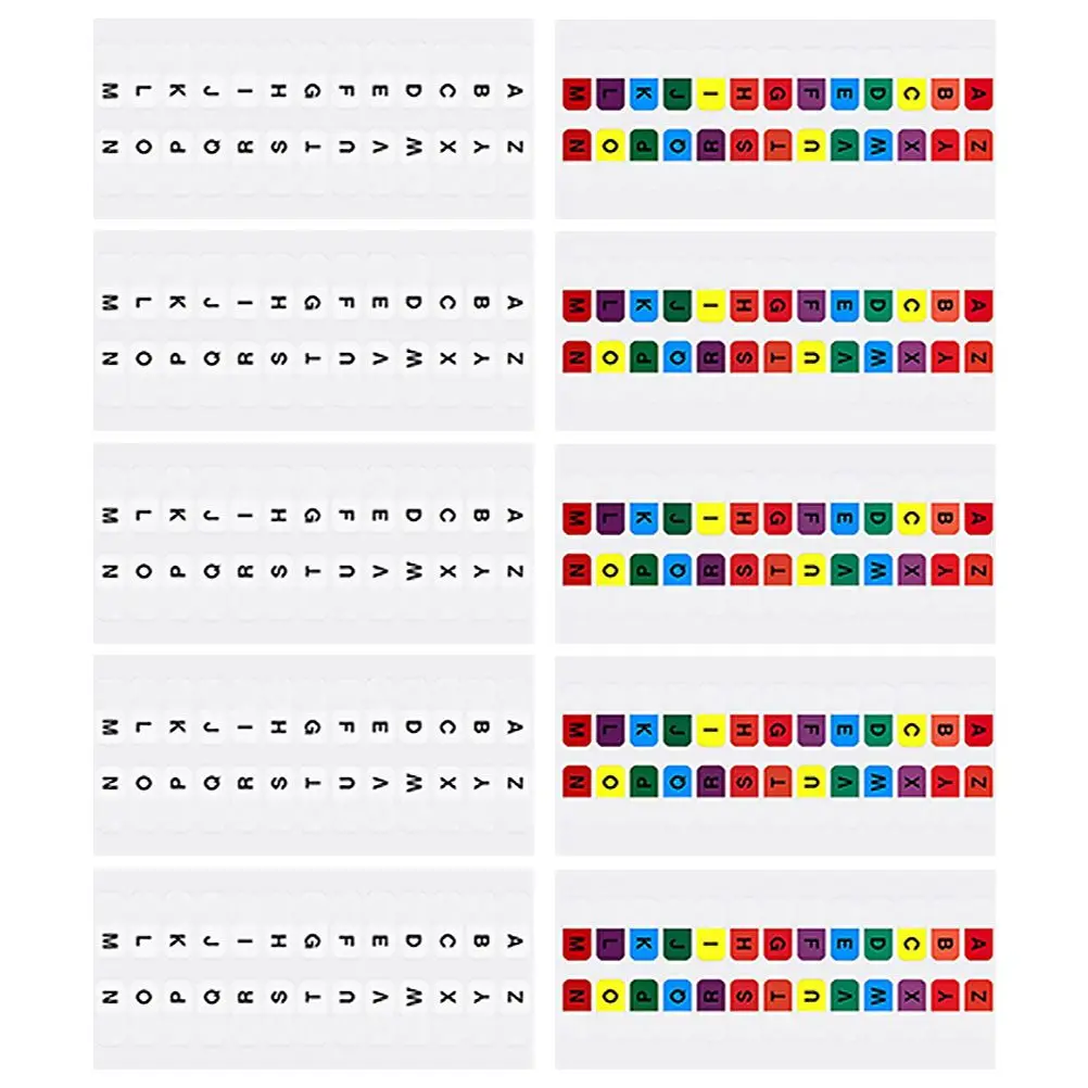 20 Sets Index Label Tags Colorful Waterproof Alphabet Sticky Tabs Page Markers Notebook Annotation Student Notebooks Binder
20 Sets Index Label Tags Colorful Waterproof Alphabet Sticky Tabs Page Markers Notebook Annotation Student Notebooks Binder