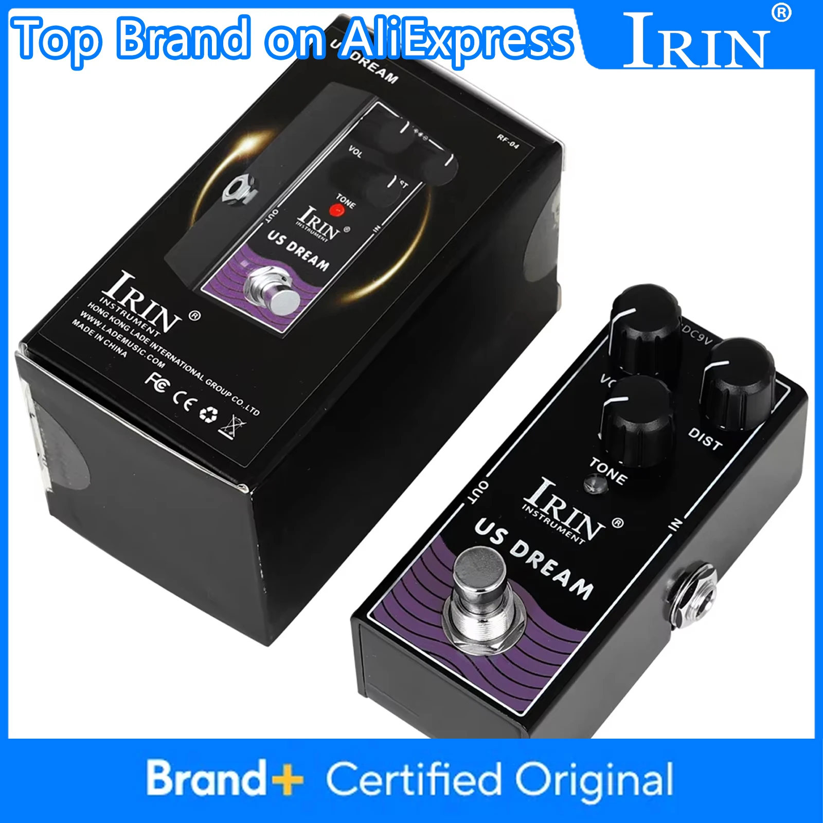 IRIN RF-04 US DREAM Distortion Guitar Effect Pedal High Gain Distortion Effect Driven Tube Amplifier Simulation Guitar Pedal
IRIN RF-04 US DREAM Distortion Guitar Effect Pedal High Gain Distortion Effect Driven Tube Amplifier Simulation Guitar Pedal