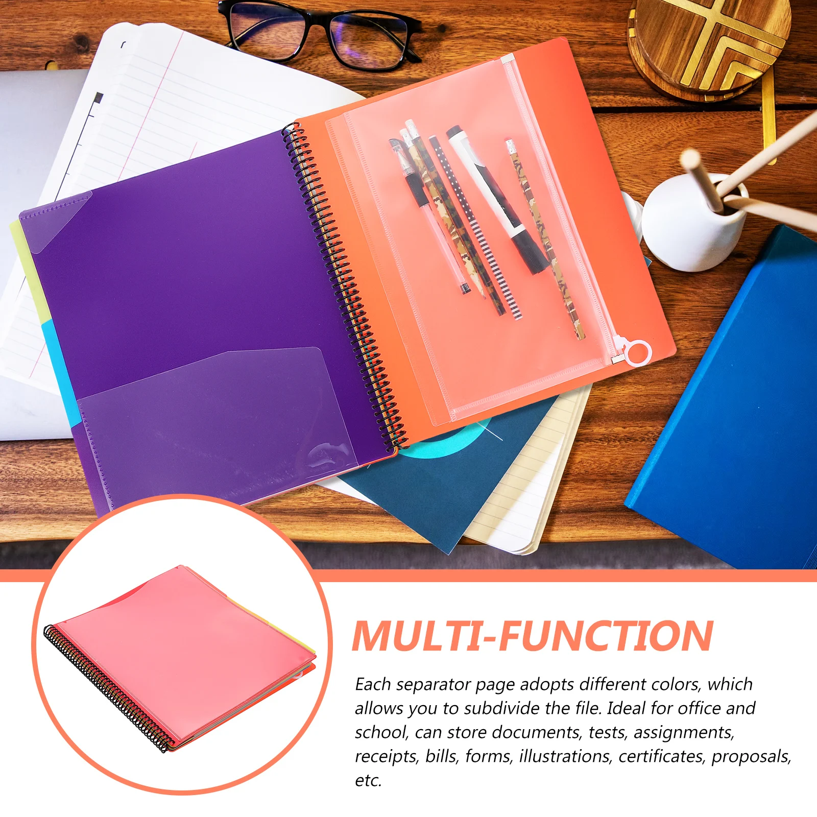 Coil Notebook Folder 12 Pages PP School Office Supplies Documents Plastic ganizer Household Container File Bag Storage
Coil Notebook Folder 12 Pages PP School Office Supplies Documents Plastic ganizer Household Container File Bag Storage