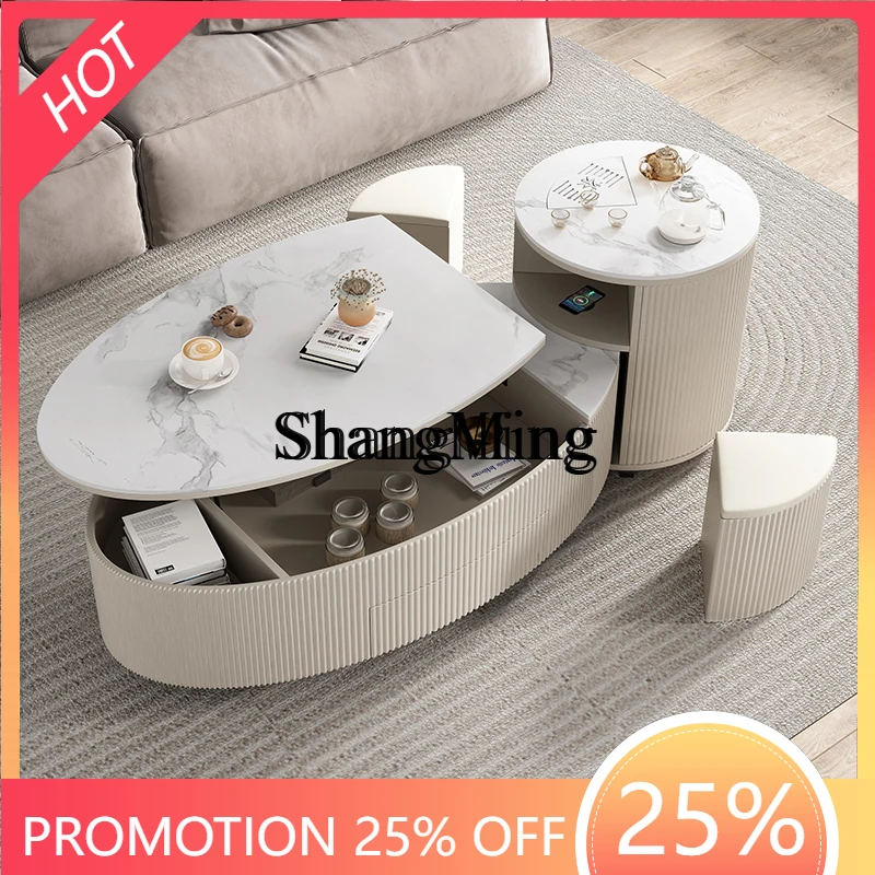 CL Coffee Table Oval Living Room Household Kettle Tea Table and Chair Set Rock Plate Kung Fu Tea Table Integrated
CL Coffee Table Oval Living Room Household Kettle Tea Table and Chair Set Rock Plate Kung Fu Tea Table Integrated