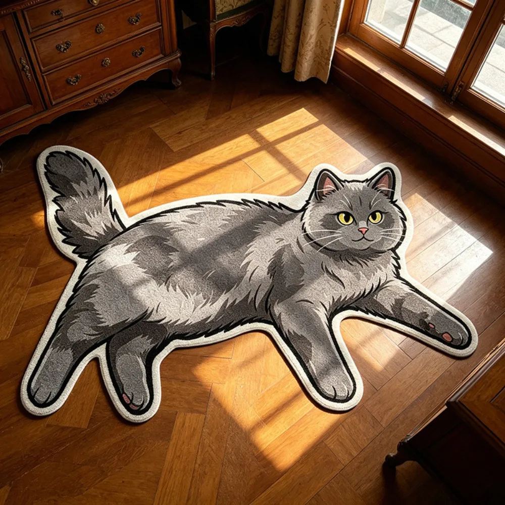 Room Accessory Non Slip Cat Floor Mat Cartoon Cat Shape Not Easy To Shed Cat Shaped Rug Absorbent Bedside Carpet Bedroom
Room Accessory Non Slip Cat Floor Mat Cartoon Cat Shape Not Easy To Shed Cat Shaped Rug Absorbent Bedside Carpet Bedroom