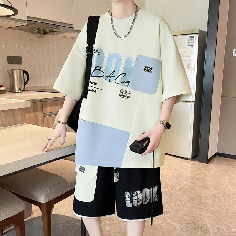 Fashion 2026 Summer Short Sleeve Men's Sets Clothing Casual T-Shirts And Shorts Youth High Streetwear Loose Top Tees & Pant Suit
Fashion 2026 Summer Short Sleeve Men's Sets Clothing Casual T-Shirts And Shorts Youth High Streetwear Loose Top Tees & Pant Suit