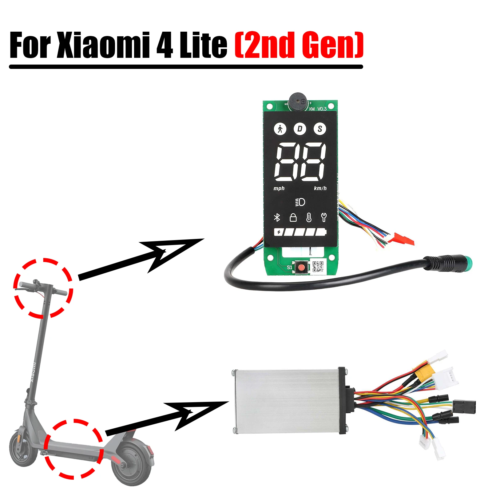 Original Dashboard Controller for Xiaomi 4 Lite 2nd Gen Scooters Control Panel Circuit Board Display Bluetooth Panel Motherboard
Original Dashboard Controller for Xiaomi 4 Lite 2nd Gen Scooters Control Panel Circuit Board Display Bluetooth Panel Motherboard