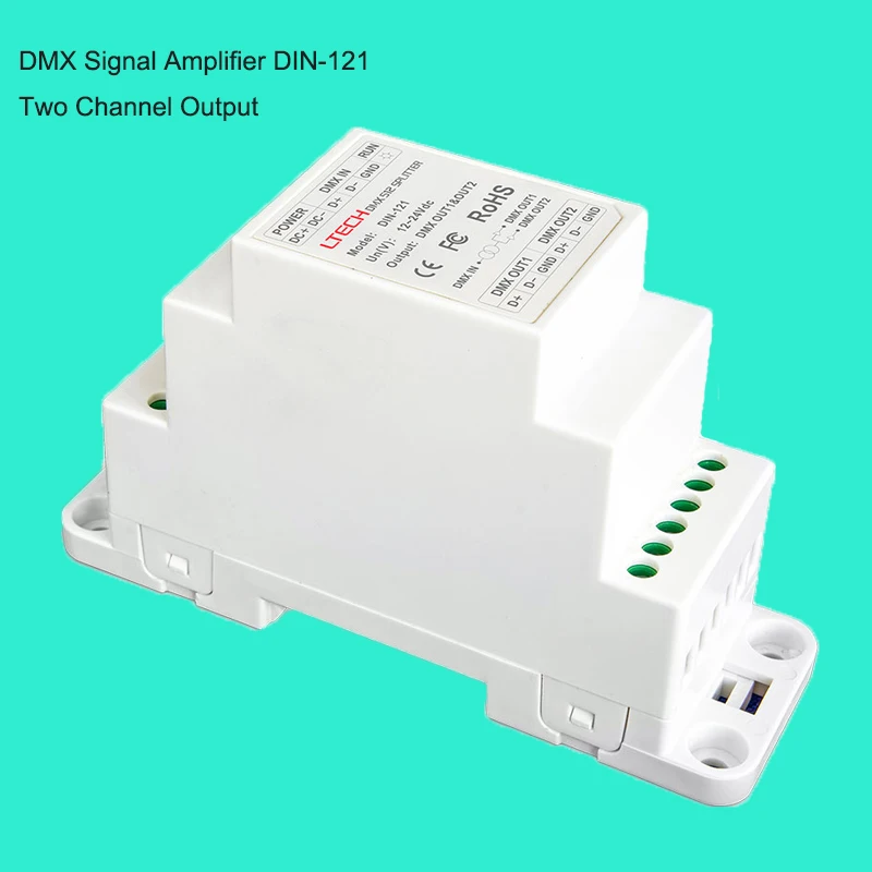 LTECH Din-рейка светодиодный повторитель мощности DMX 12 В вход DMX512 усилитель сигнала от 1 до 2 выходов DMX концентратор-сплиттер контроллер DIN-121
LTECH Din-рейка светодиодный повторитель мощности DMX 12 В вход DMX512 усилитель сигнала от 1 до 2 выходов DMX концентратор-сплиттер контроллер DIN-121