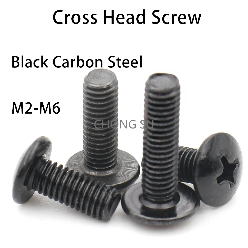 50-10Pcs Metric M2 M2.5 M3 M3.5 M4 M5 M6 Cross Phillips Truss Mushroom Head Screw Black Plated Electronic Carbon Steel Screws
50-10Pcs Metric M2 M2.5 M3 M3.5 M4 M5 M6 Cross Phillips Truss Mushroom Head Screw Black Plated Electronic Carbon Steel Screws