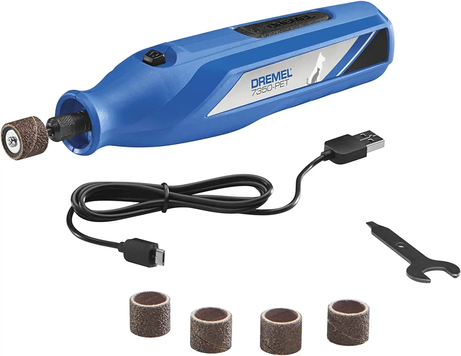 Dremel 7350-PET 4V Pet Grooming Tool Kit with 408W Sanding Bands Accessory Kit Bundle
Dremel 7350-PET 4V Pet Grooming Tool Kit with 408W Sanding Bands Accessory Kit Bundle