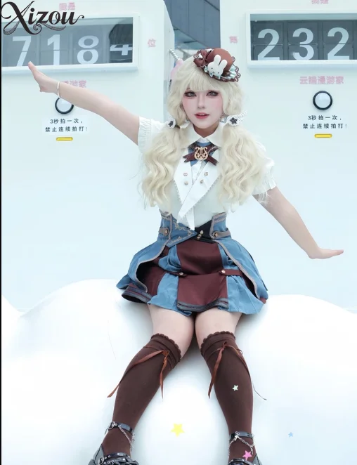 Spring Autumn Prince Short Sleeve Top with Skirt Set Fashion Lolita Suit for Girls 2026 New Casual Womens Two Peice Sets
Spring Autumn Prince Short Sleeve Top with Skirt Set Fashion Lolita Suit for Girls 2026 New Casual Womens Two Peice Sets