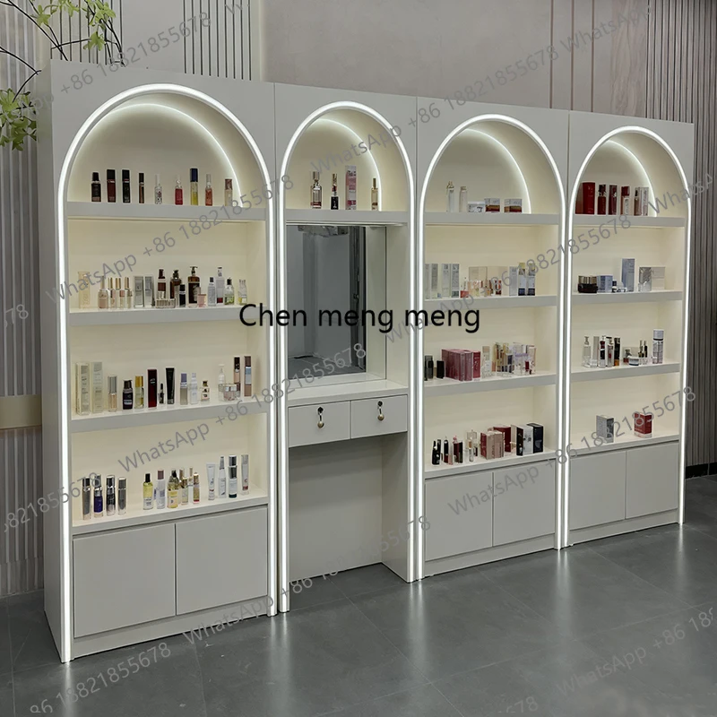 Nordic Cream Style Display Cabinet with Modern Design High-end Cosmetics Display Rack Stores Beauty Salon Office Furniture
Nordic Cream Style Display Cabinet with Modern Design High-end Cosmetics Display Rack Stores Beauty Salon Office Furniture