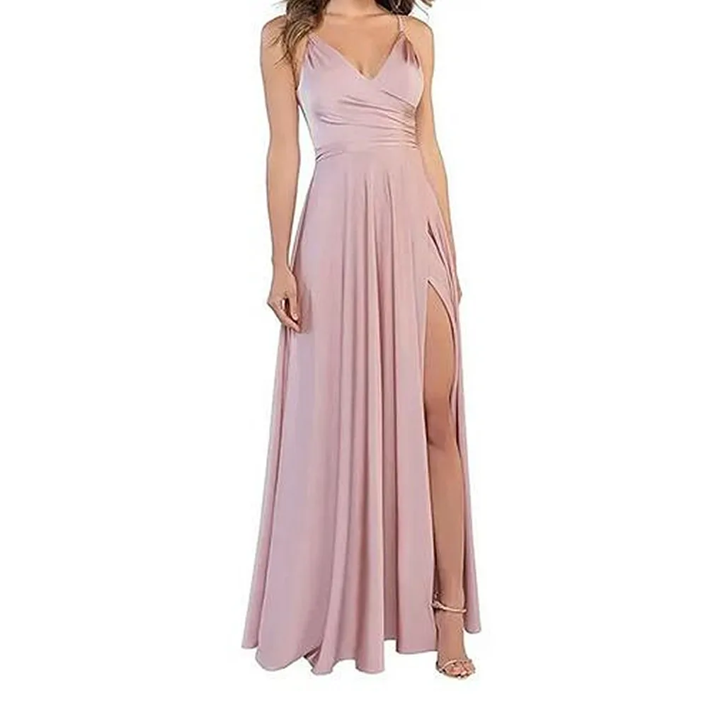 2024 Women's A-Line Bridesmaid Dresses For Wedding Formal Satin Spaghetti Strap Prom Dress Long Side Split Evening GownsA+
2024 Women's A-Line Bridesmaid Dresses For Wedding Formal Satin Spaghetti Strap Prom Dress Long Side Split Evening GownsA+